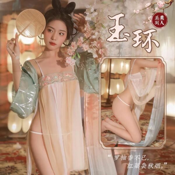 情趣内衣透视睡衣高档款抹胸宫廷汉服宫廷风肚兜诱惑情趣睡裙套装